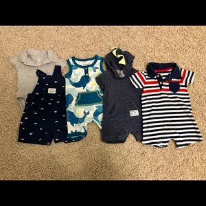 Bundle of Baby Boy Summer Shorts/Rompers Size 3 month
